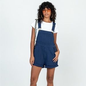 Princess Polly kacey denim overalls navy size US 4